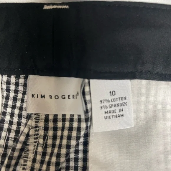 Kim Rogers Black and White Gingham Shorts NWOT - Picture 8 of 8